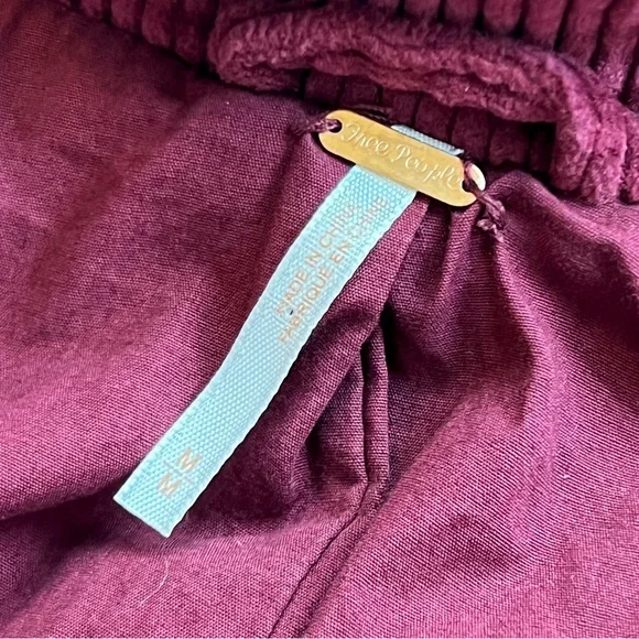 Free People Dolman Corduroy Moto Jacket Asymmetrical Zipper Coat Boho Size M - Picture 10 of 13